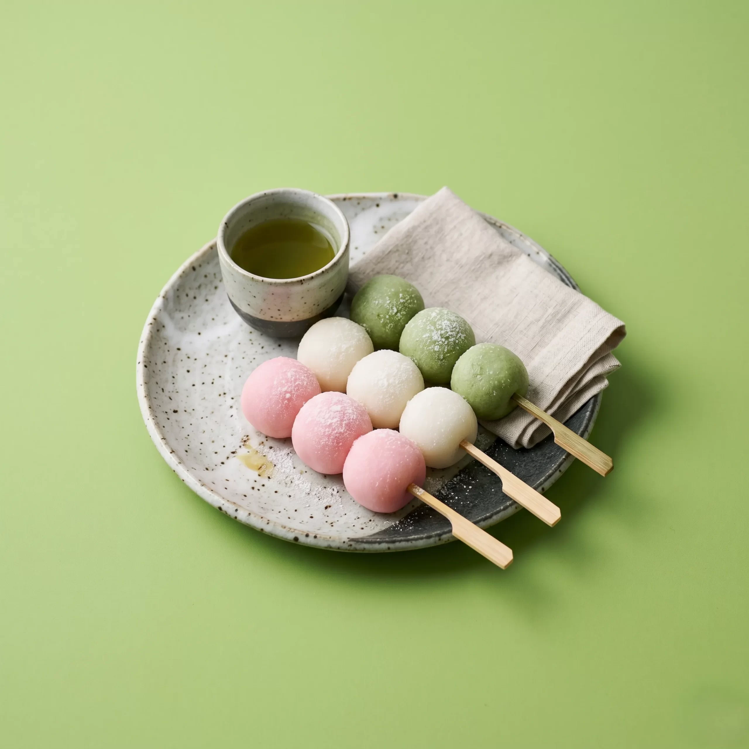 fotografia de hanami dango